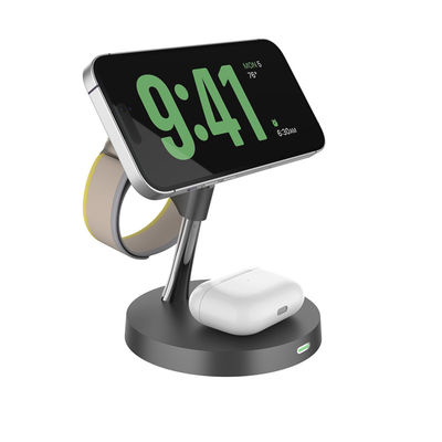 2025 T269D Caricabatterie magnetiche veloci 15W/10W/7.5W/5W supporto regolabile 4 in 1 caricabatterie wireless
