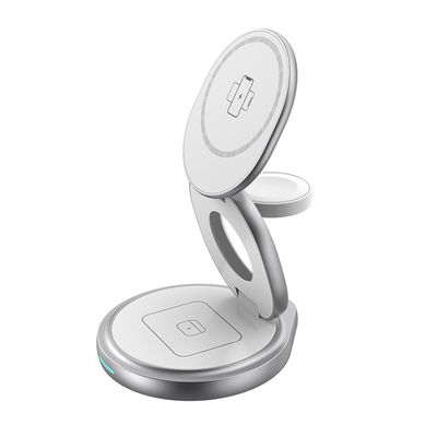 Buon prezzo 3 IN 1 caricabatterie senza fili in metallo 15W Iphone Iwatch Airpod in linea