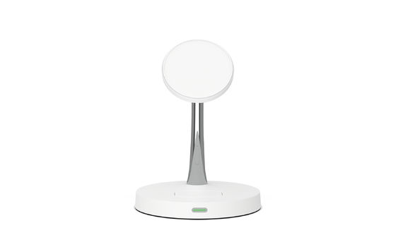 Buon prezzo 15w 10w 7.5w 5w caricabatterie metallo senza fili lega di zinco nero e bianco con luce notturna 2w in linea
