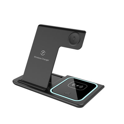 Buon prezzo 5 in 1 supporto di ricarica wireless per Apple Android 15W con luce LED in linea
