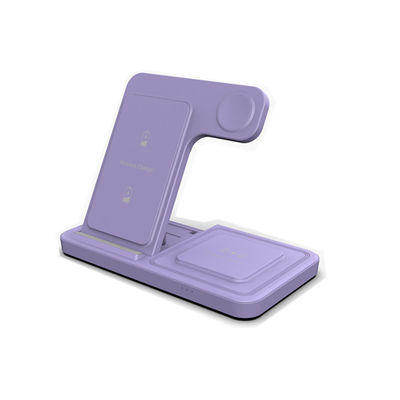 Buon prezzo CE/FCC/ROHS Caricabatterie senza fili multifunzione ultra-sottile 3-in-1 per telefoni Apple, auricolari e orologi in linea