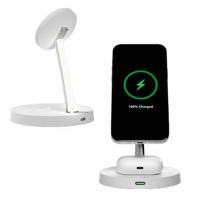 Buon prezzo 15W/10W/7.5W/5W Stazione di ricarica wireless multifunzione ABS in lega di zinco 3 in 1 in linea