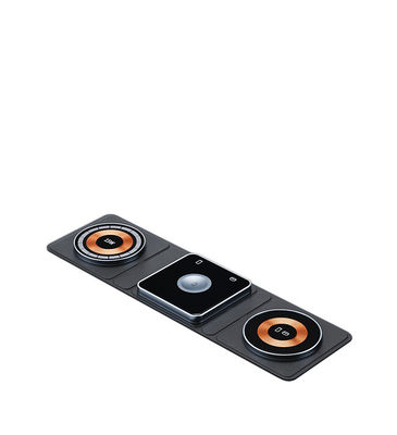 Buon prezzo Caricabatterie pieghevole per viaggi 15W Pad di ricarica wireless Protezione dal surriscaldamento per telefoni Auricolari e orologi in linea