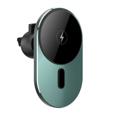 Buon prezzo Potente caricabatterie wireless per auto per il montaggio dell'aria con superficie di vetro rinforzata in linea