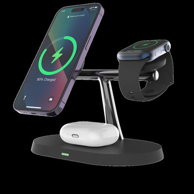 Buon prezzo Stazione di ricarica wireless magnetica multifunzione sicura e 3 in 1 con distanza di ricarica di 8 mm in linea