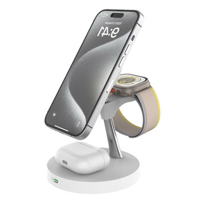Buon prezzo 4 in 1 caricabatterie magnetica wireless 15W Per Iphone 16/15/14/13/12 Per Airpods Auricolari Qi Telefoni in linea