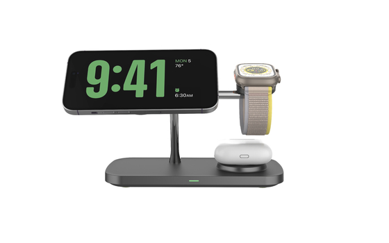 Buon prezzo Supporto di ricarica magnetico wireless rapido T255 in ABS per telefono in linea