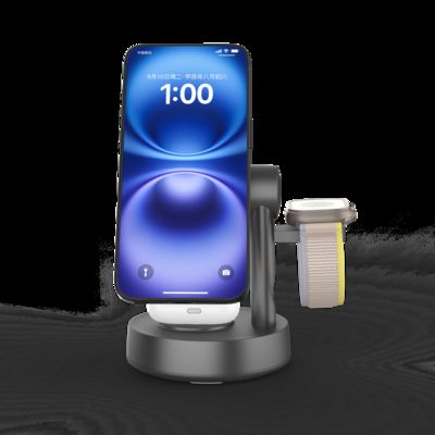 Buon prezzo Qi2.2 3 in 1 Charging Station for Apple with Bluetooth Speaker, 15W Fast Magnetic Wireless Charger Station with Night Light in linea