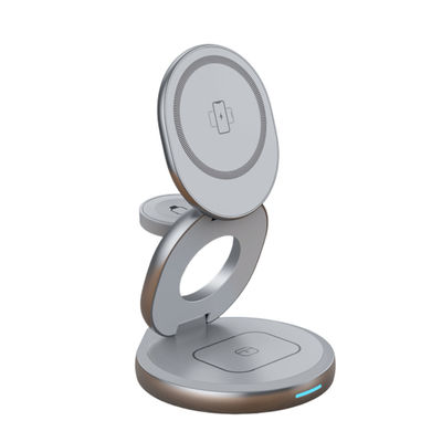 Buon prezzo Ricarica wireless in lega di zinco metallo 3 in 1 ricarica wireless dispositivi multipli non rotabile in linea