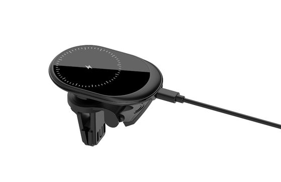 Mini nero caricabatterie magnetiche veloci da 15W caricabatterie senza fili