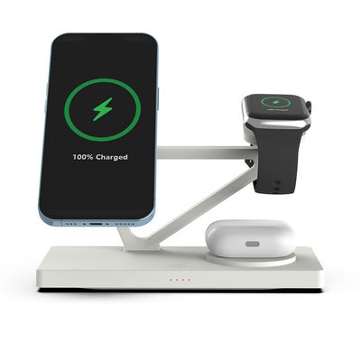 Magnet Fast Charger Stand con luce notturna 2w Per iPhone Samsung Iwatch Airpods Nero E Bianco