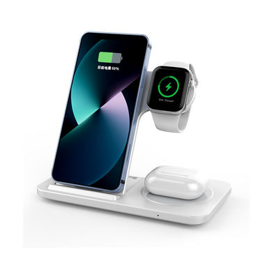 Bianco e nero 3 in 1 caricabatterie wireless tipo C veloce plastica e pc ecologici