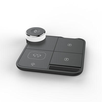 Buon prezzo 4 in 1 caricabatterie senza fili pieghevole: Qi Standard, ricarica telefono/orologio/auricolare, luci colorate in linea