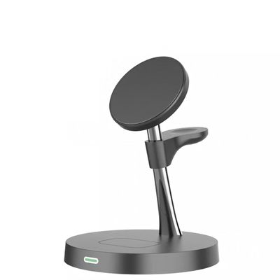 caricabatterie senza fili multifunzione per luci notturne