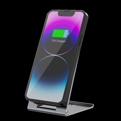 Buon prezzo Qi 2 Alloia di alluminio pieghevole stand di ricarica wireless per altri telefoni e auricolari Qi in linea