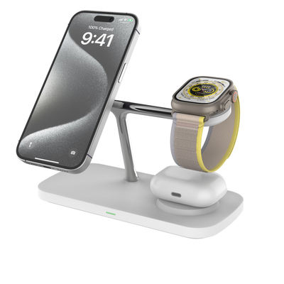 Qi 2 Regolabile Magnetico Wireless Charger Hub Per Apple/Samsung Watch