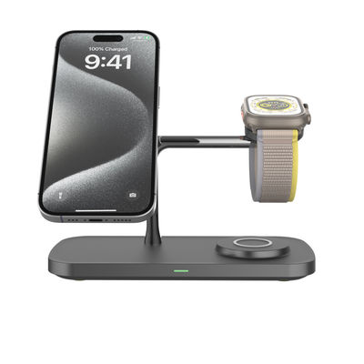 Buon prezzo Caricabatterie wireless in lega di zinco Qi 2 con indicatore LED di potenza di 15W per smartphone in linea