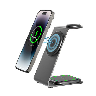 Buon prezzo Stand di ricarica in lega di alluminio senza fili 15W PD/QC Compatibile con iPhone/Samsung/Altri dispositivi Qi in linea