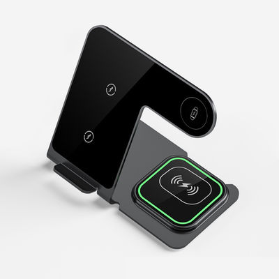 Buon prezzo Legatura di alluminio 3 in 1 Sosta di ricarica wireless 15W Protezione contro la temperatura in linea