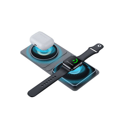 Buon prezzo Pad di ricarica wireless pieghevole per smartphone nero 3 in 12 in linea