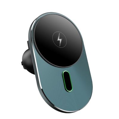 Buon prezzo Caricabatterie senza fili per auto blu/grigio con protezione per la sicurezza e porta di ingresso USB C in linea