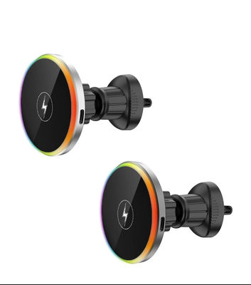 Buon prezzo Caricabatterie magnetiche senza fili per smartphone Qi in argento/grigio in linea