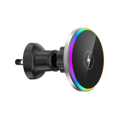 Buon prezzo Caricabatterie senza fili magnetiche universali per auto con luce RBG in linea