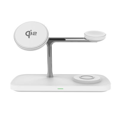 Caricabatterie wireless magnetica bianca con carica rapida di 15W e frequenza di lavoro di 110-205KHz