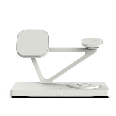 Buon prezzo 5 in 1 15W Fast Magnetic Wireless Charger Sation con luce notturna 2W Accetta logo personalizzato in linea