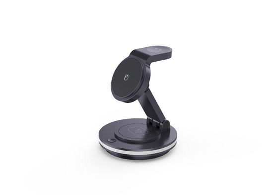 Buon prezzo quattro in uno caricabatterie multifunzione wireless da 15w ABS Materia acrilica in linea