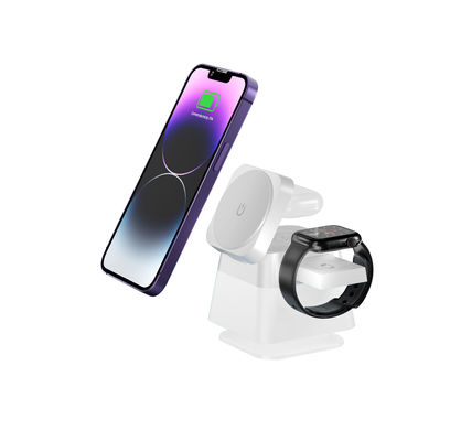 9v 2a Black White Abs Acrylic Bracket Wireless Charger per telefono/auricolare/orologio