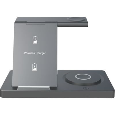 1.5cm Spesso Caricabatterie wireless portatile in bianco e nero con luce notturna 2W Fast Charging