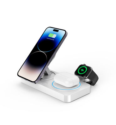 Buon prezzo Tipo C Interfaccia caricabatterie wireless con uscita per cellulari da 15W Multifunzione Supporta Apple Carica ABS Materiale PC in linea