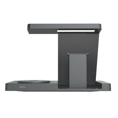 Buon prezzo Materiale ABS pieghevole ricarica wireless 15W per telefono auricolare orologio con luce notturna 2W in linea