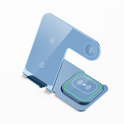 Buon prezzo Legatura di alluminio 3 in 1 caricabatterie senza fili con supporto Qi 12v Voltaggio di ingresso 110-205khz Frequenza di lavoro in linea