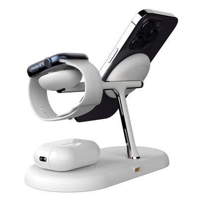 T256 Caricabatterie magnetiche senza fili con luce notturna a LED e interruttore touch Distanza di ricarica 8 mm