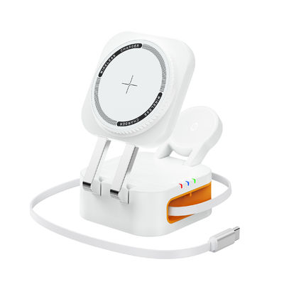 Buon prezzo 3 in 1 carica wireless desktop 70 x 70 x 41 mm 5w/7.5w/10w/15w Uscita 9v-3a 12v-1.5a Adaptore in linea