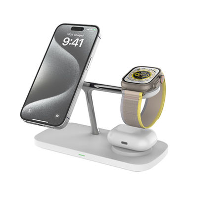 2025 Nuovo caricabatterie wireless T255 Fast Charger 15W/10W Supporta una serie di iPhone e Iwatch