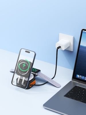 15W CYJ-10 Desktop Portable Wireless Fast Charger Caricabatterie magnetiche con indicatore di luce caricabatterie intelligente