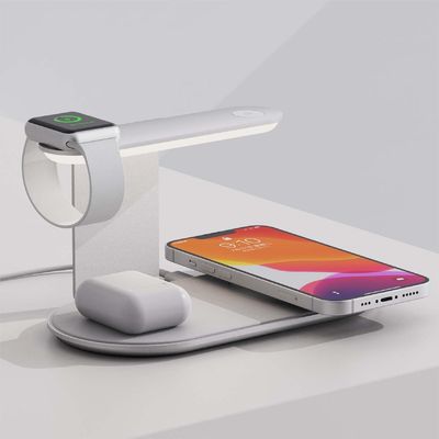 V2206 Caricabatterie senza fili di tipo stand 15W 3 in 1 caricabatterie veloce supporto Iwatch