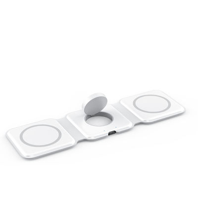 2025 Nuovo caricabatterie wireless W07C 15W Port tipo C Magnetico Mini supporto caricabatterie Iwatches And Airpods