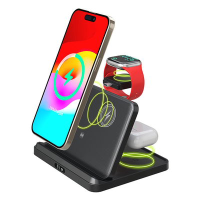 A21 Samsung Vesion 3 In 1 Foldable Wireless Charger 15w /10w Charger 