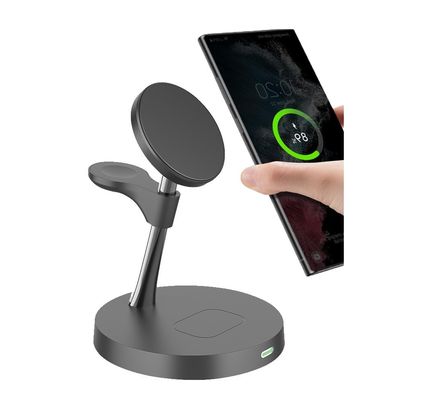 Buon prezzo 3-in-1 Magnetic Wireless Charger with 15W Fast Charging Portable Travel Charger Supports iPhone 12/13/14/15/16 and Qi Standard in linea