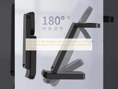 Nuovo arrivo S90 Intelligent Wireless Fast Charger 15W ABS+Metal+Silicon 3-In 1 Wireless Charger Fast charger pieghevole