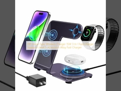 Y91 Stand Tipo caricabatterie wireless 15W 3 in 1 caricabatterie veloce Supporto Iwatch Alluminio legato caricabatterie veloce