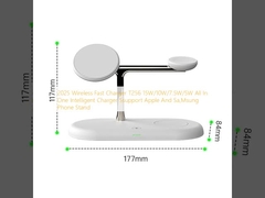 2025 Fast Charger wireless T256 15W/10W/7.5W/5W All In One Intelligent Charger Support Apple And Sa,Msung Phone Stand
