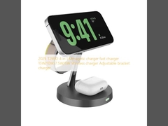 2025 T269D 4 in 1 Mcaricabatterie magnetiche caricabatterie veloci 15W/10W/7.5W/5W caricabatterie wireless caricabatterie a supporto regolabile