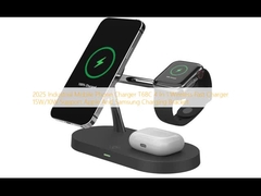 2025 Caricabatterie per cellulari industriali T68C 4 in 1 Caricabatterie veloci wireless 15W/10W Support Apple And Samsung