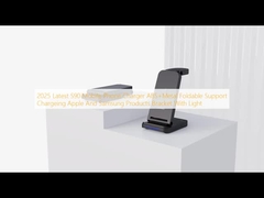 2025 Ultimo caricabatterie per cellulari S90 ABS + supporto pieghevole in metallo per caricare i prodotti Apple e Samsung