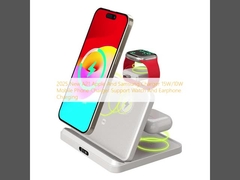 2025 Nuovo A21 Apple And Samsung Caricabatterie 15W / 10W Caricabatterie per telefoni cellulari Supporto per la ricarica di orologi e auricolari